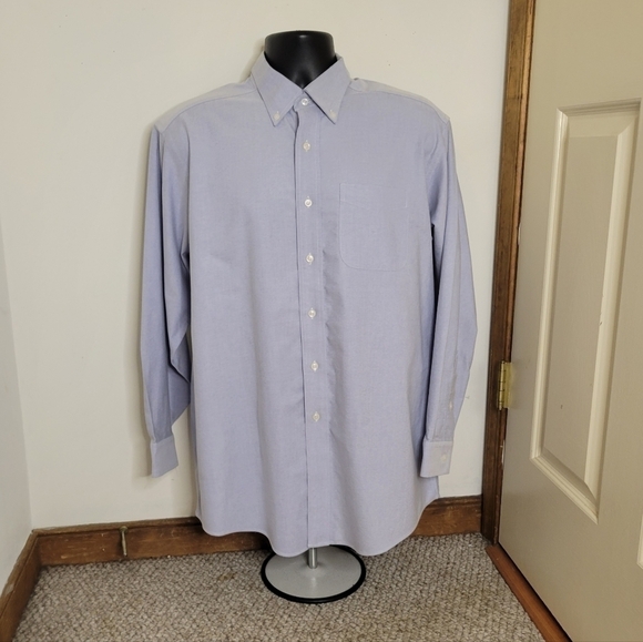 L.L. Bean Men's Blue Dress Shirt - Size (16.5-33) - Excellent Condition - Picture 1 of 6